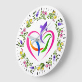 クリスチャン記号の時計 ラージ壁時計 (傾斜)