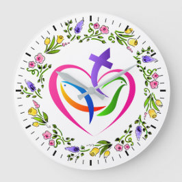 クリスチャン記号の時計 ラージ壁時計