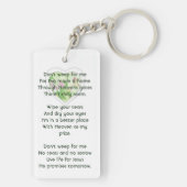 クリスチャン記念お祝い・オブ・ライフ・ハミングバード キーホルダー (裏面)