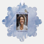 クリスチャン記念コリコリ鳥冬の雪の木 オーナメントカード (裏面)