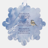 クリスチャン記念コリコリ鳥冬の雪の木 オーナメントカード (正面)