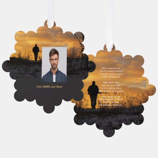 クリスチャン記念ハンター狩りストーカー戦 オーナメントカード (正面/裏面)