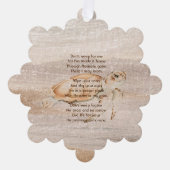 クリスチャン記念写真サンディビーチウミガメ オーナメントカード (正面)