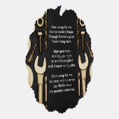 クリスチャン記念写真祈りの言葉ツール整備士 オーナメントカード (右)