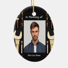 クリスチャン記念写真祈りの言葉ツール整備士 セラミックオーナメント