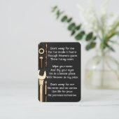 クリスチャン記念写真祈りの言葉ツール整備士 名刺 (スタンド正面)