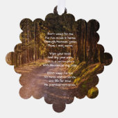 クリスチャン記念写真祈りの言葉森林歩道ウォーク オーナメントカード (正面)