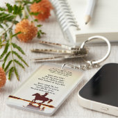 クリスチャン記念写真祈りの言葉馬バックライド キーホルダー (正面右)