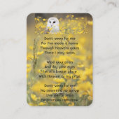 クリスチャン記念写真 ツバメ 鳥 名刺 (正面)