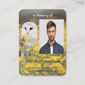 クリスチャン記念写真 ツバメ 鳥 名刺 (裏面)