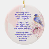 クリスチャン記念品 ブルーバードガーデン セラミックオーナメント (裏面)