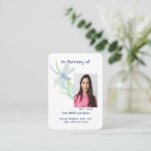 クリスチャン記念記念トンボの水色 名刺 (スタンド正面)