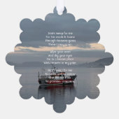 クリスチャン記念記念魚釣り船漁師 オーナメントカード (裏面)