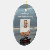 クリスチャン記念記念魚釣り船漁師 セラミックオーナメント (右)