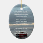 クリスチャン記念記念魚釣り船漁師 セラミックオーナメント (裏面)