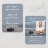 クリスチャン記念記念魚釣り船漁師 名刺 (正面/裏面)