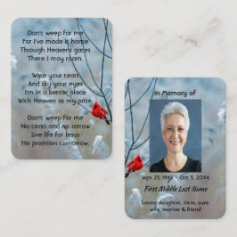 クリスチャン記念記念（鳥）ショウジョウコウカンチョウレッドバード 名刺