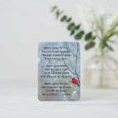 クリスチャン記念記念（鳥）ショウジョウコウカンチョウレッドバード 名刺 (スタンド正面)