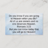 クリスチャン証言者カード 名刺 (正面)