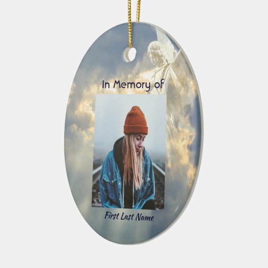 クリスチャン詩記念記念エンプサケ天使の空の雲 セラミックオーナメント (左)