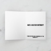 クリスチャン誕生日キャビン芸術グリーティングカード カード (内部)