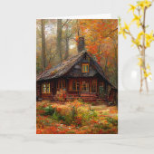 クリスチャン誕生日キャビン芸術グリーティングカード カード (黄色い花)