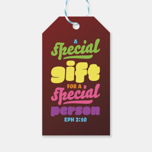 クリスチャン誕生日バプテスマ感謝する聖書 ギフトタグ (正面)