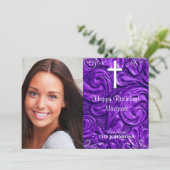 クリスチャン誕生日パーティーフォトクリスチャンの誕生日パーティーの写真 招待状 (スタンド正面)