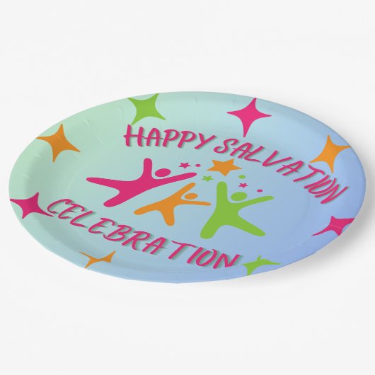 クリスチャン誕生日パーティープレート ペーパープレート (アングル)