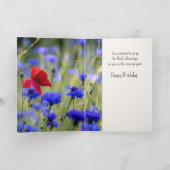 クリスチャン誕生日ワイルドフラワーガーデンフローラ シーズンカード (内部)