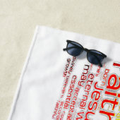 クリスチャン語雲 ビーチタオル (インサイチュ)