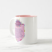 クリスチャン賛美ズピンクのフローラ聖句 ツートーンマグカップ (正面左)