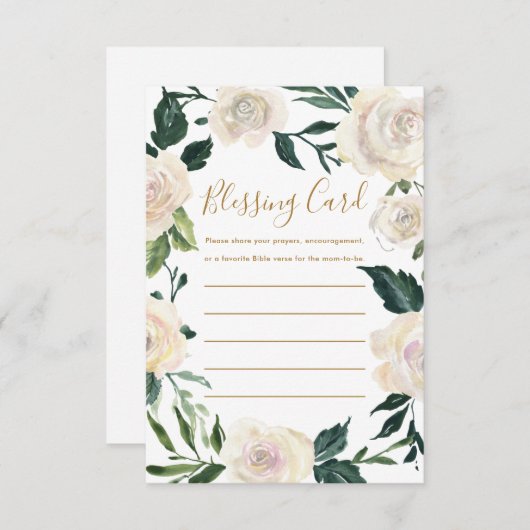 クリスチャン賛美母パーティーフローラ祈りの言葉 エンクロージャーカード (正面/裏面)