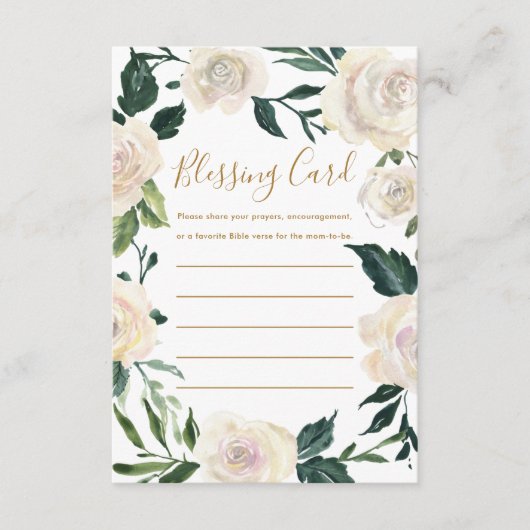 クリスチャン賛美母パーティーフローラ祈りの言葉 エンクロージャーカード (正面)