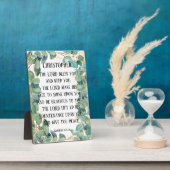 クリスチャン賛美聖なる書物、 経典のユーカリ緑 フォトプラーク (側面)