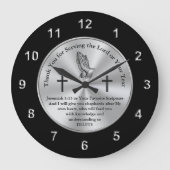 クリスチャン贈答者用贈答品，ジェレミア3:15 ラージ壁時計 (正面)