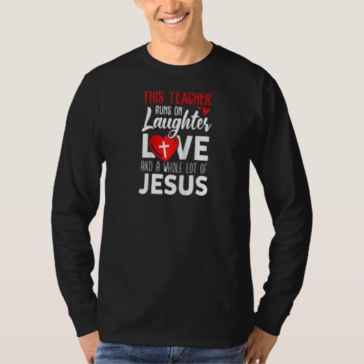 クリスチャン走先生笑いラブイエスラグラン Tシャツ (正面)