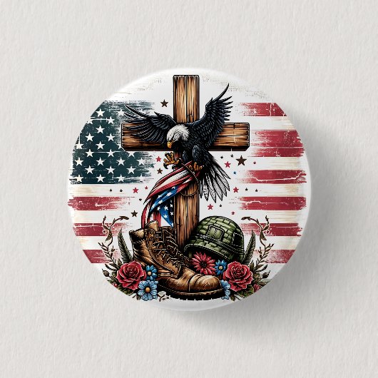 クリスチャン軍隊 缶バッジ (正面)