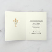 クリスチャン追悼の葬儀ありがとう サンキューカード (内部)