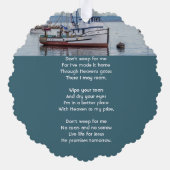 クリスチャン追悼記念品 漁師 オーナメントカード (裏面)