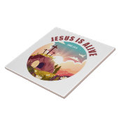 クリスチャン過越イースターイエス空の墓&クロス タイル (側面)