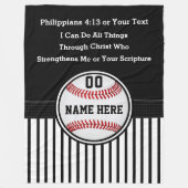 クリスチャン野球のギフトは何でもできる フリースブランケット (正面)