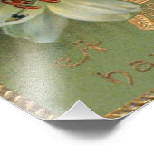 クリスチャン金ゴールドクロスイースターリリー フォトプリント            (角)