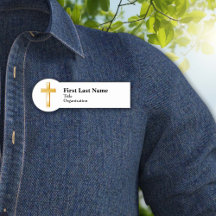 クリスチャン金ゴールドクロス名タグ