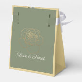 クリスチャン金ゴールドフローラ結婚式の引き出物箱 フェイバーボックス (裏面サイド)