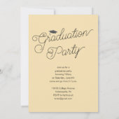 クリスチャン金ゴールド卒業写真招待状 案内状 (裏面)