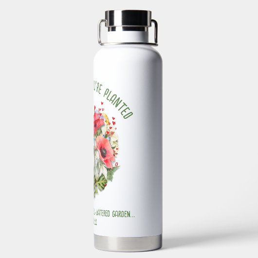 クリスチャン開花あなたは植えられたフローラ ウォーターボトル (背面)