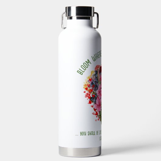 クリスチャン開花あなたは植えられたフローラ ウォーターボトル (正面)