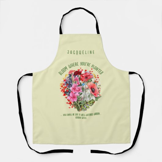クリスチャン開花あなたは植えられたフローラ エプロン (正面)