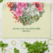 クリスチャン開花あなたは植えられたフローラ キッチンタオル (折り畳み)